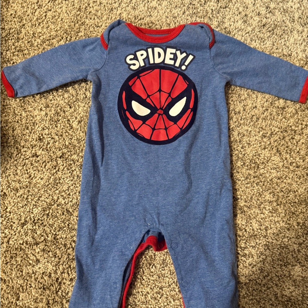 Marvel Spider-Man Blue and Red Footie One Piece
